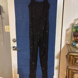 Black sequin romper